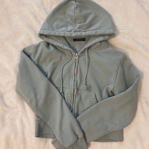 Brandy Melville Cropped Crystal Hoodie